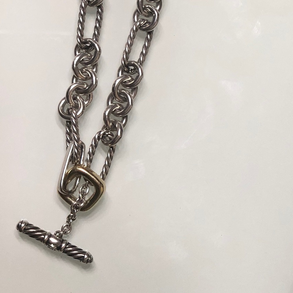 ⚜️David Yurman Silver Petite Figaro Chain Necklace